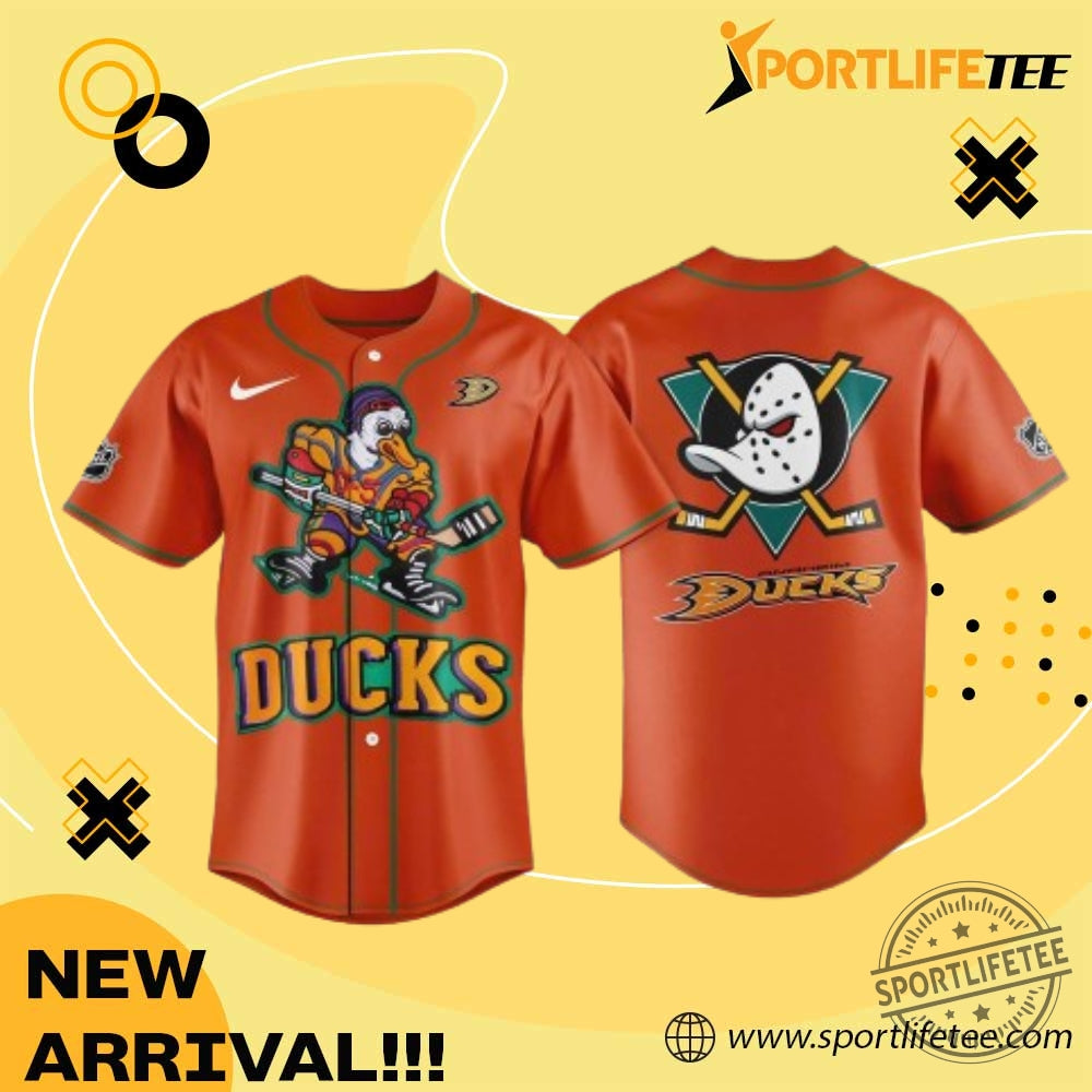 Anaheim Ducks Quack Attack Retro Edition Baseball Jersey
