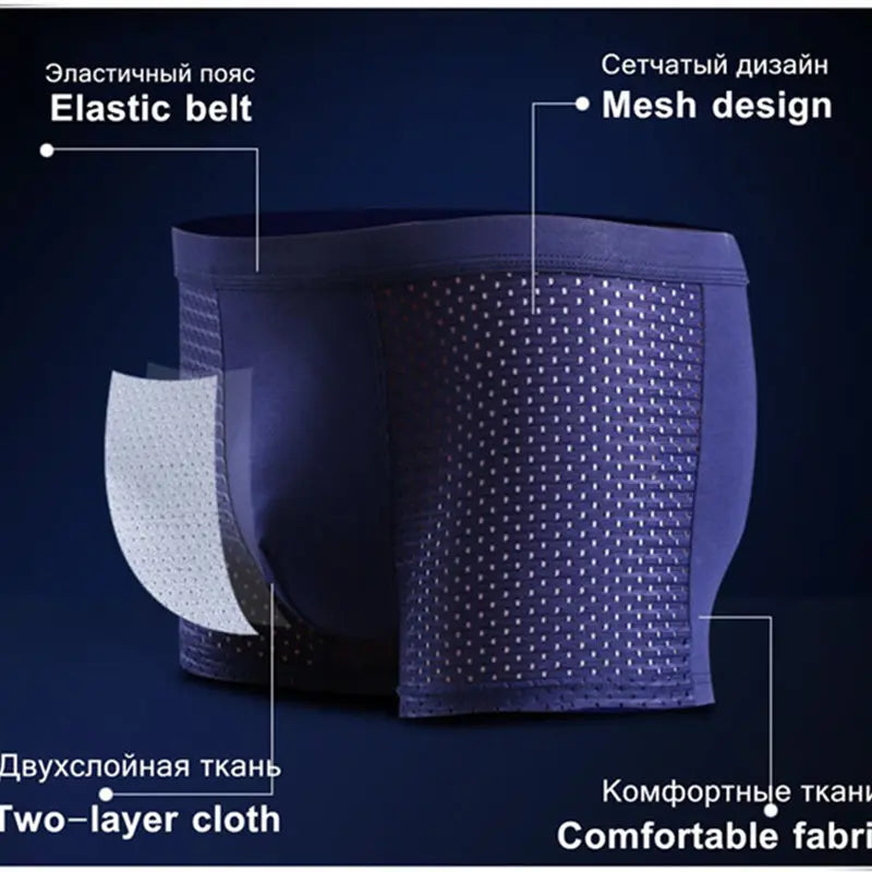 8pcs/Lot Underwear Boxer shorts male underpants men's mesh summer man sexy hot pouch panties large sizes 5xl 6xl 7xl 8xl trunks
