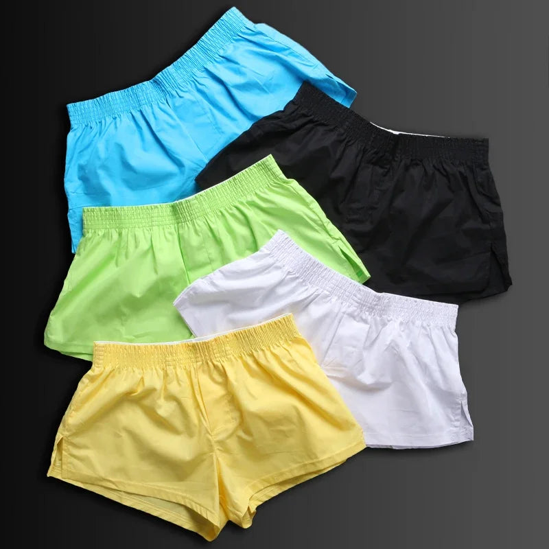 5PCS Cotton men's briefs, men's boxers, loose arlo pants, thin cotton shorts, plus size summer boxers