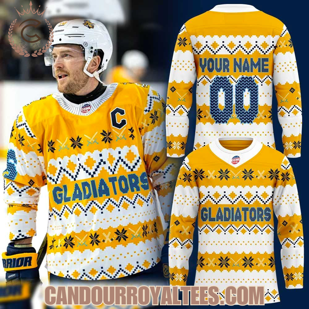 Atlanta Gladiators Holiday Details Hockey Jersey