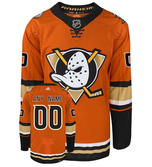 Customizable Anaheim Ducks Adidas Primegreen Authentic NHL Hockey Jersey