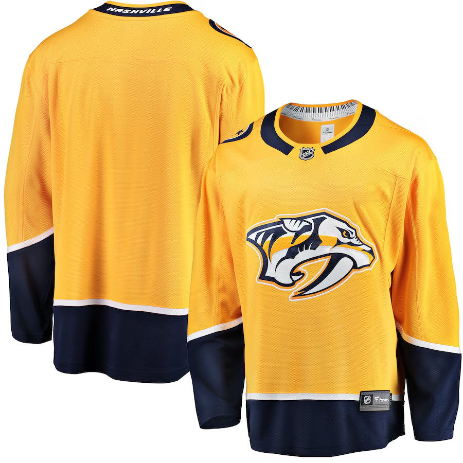 Nashville Predators NHL Fanatics Breakaway Home Jersey – Gold (USA Stock)