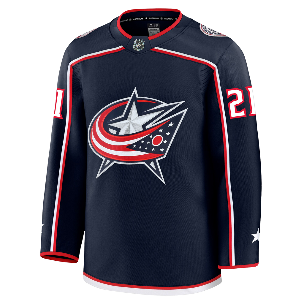 James Van Riemsdyk Columbus Blue Jackets Fanatics Premium Home Jersey