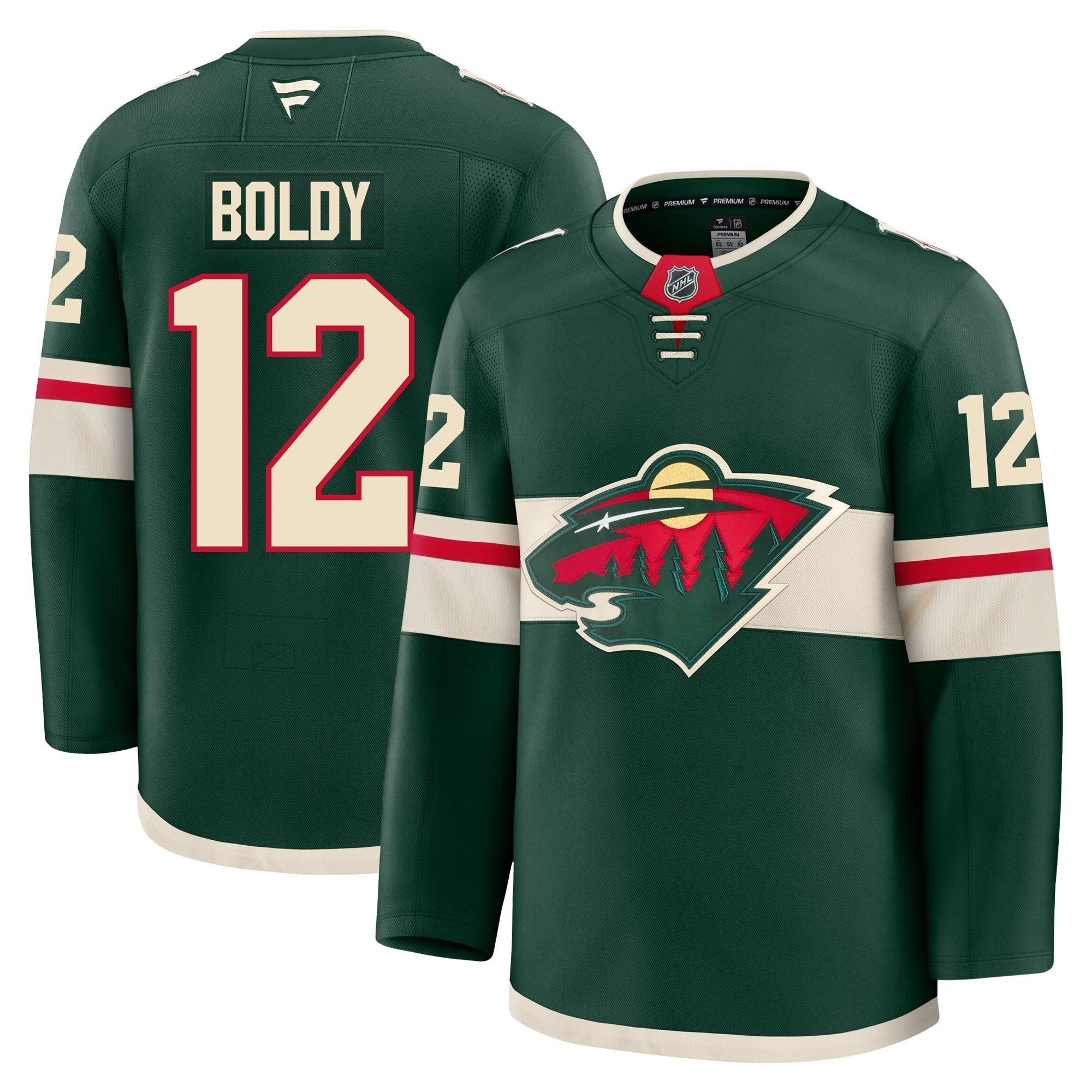Matt Boldy Minnesota Wild Fanatics Premium Home Jersey