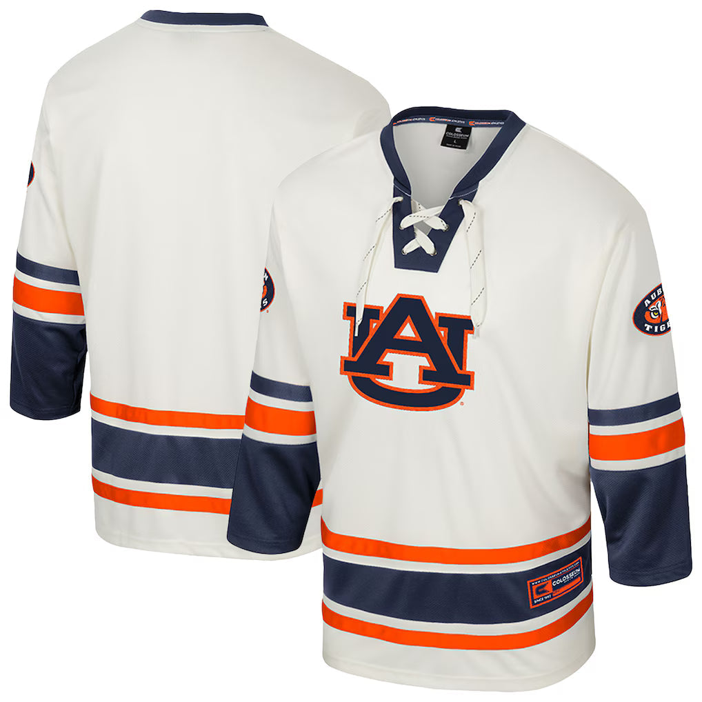 Auburn Tigers Colosseum Puck Proud Fashion Hockey Jersey - Cream