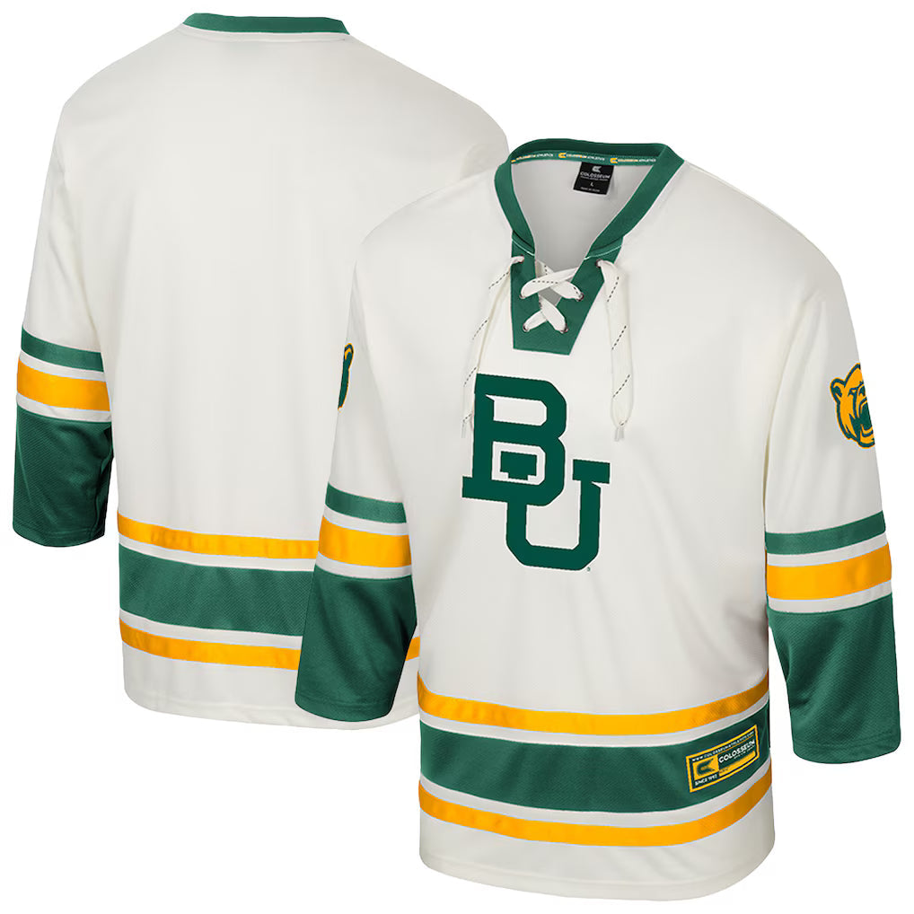 Baylor Bears Colosseum Puck Proud Fashion Hockey Jersey - Cream
