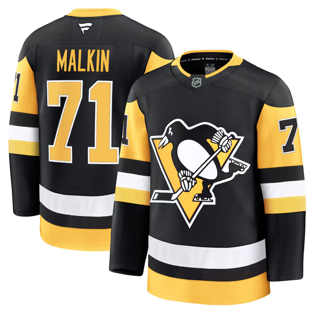 Pittsburgh Penguins NHL Evgeni Malkin Fanatics Home Premium Jersey – Black (USA Stock)