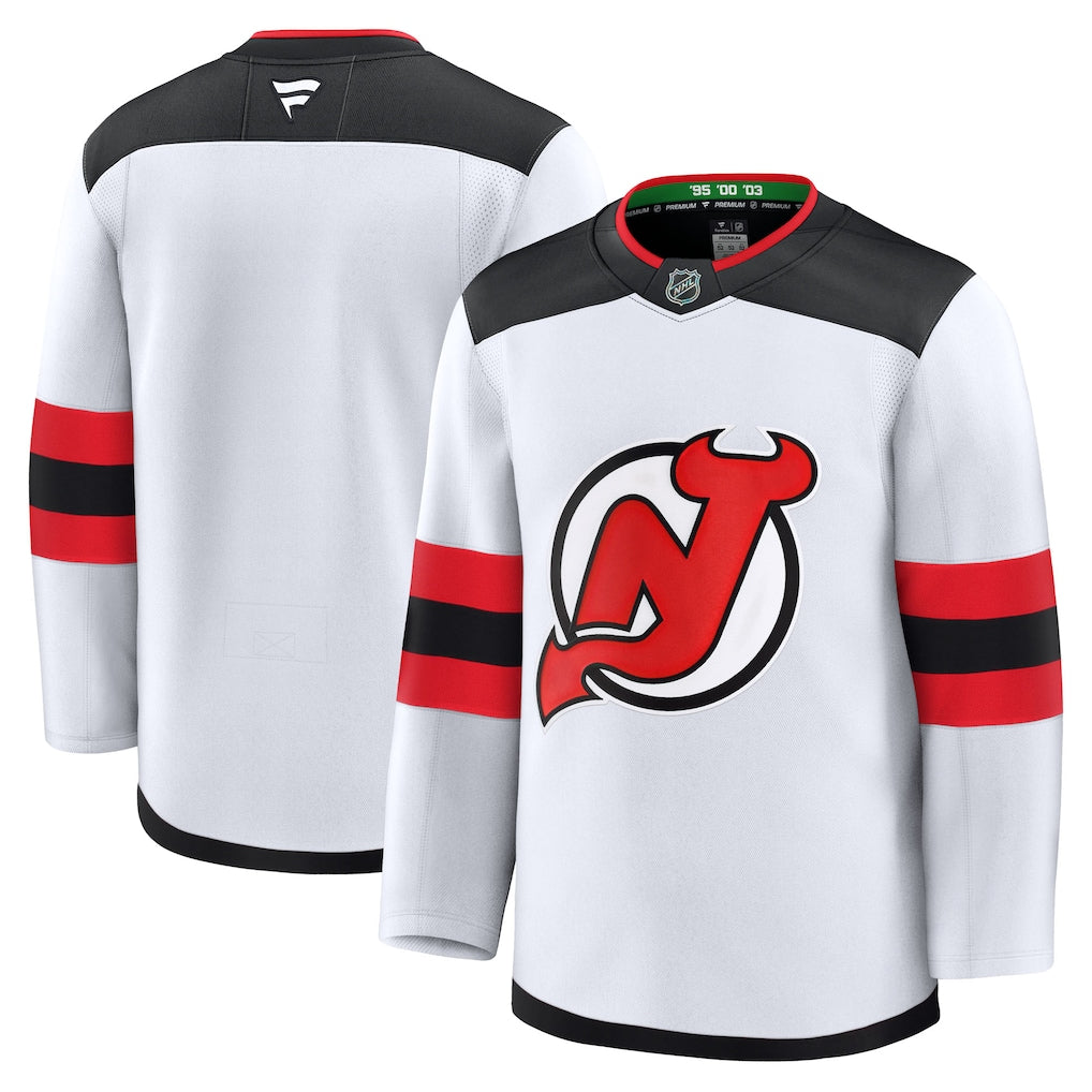 New Jersey Devils NHL Fanatics Away Premium Jersey – White (USA Stock)