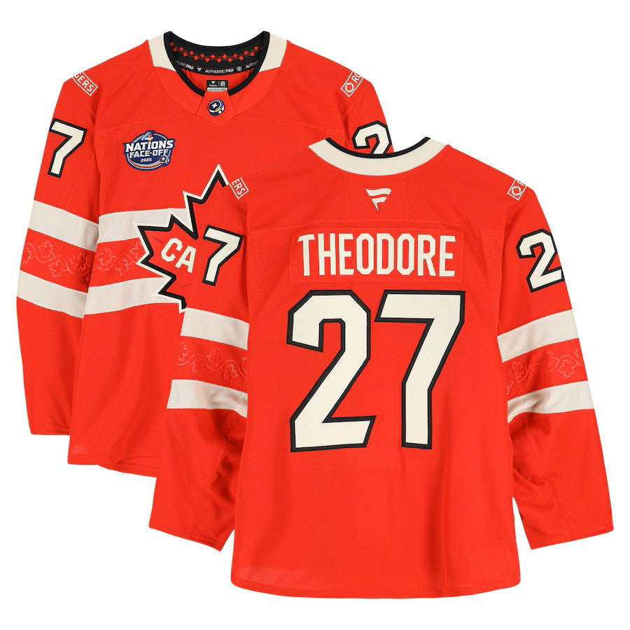 Shea Theodore Canada Game 4 Nations Face-Off #27 Red