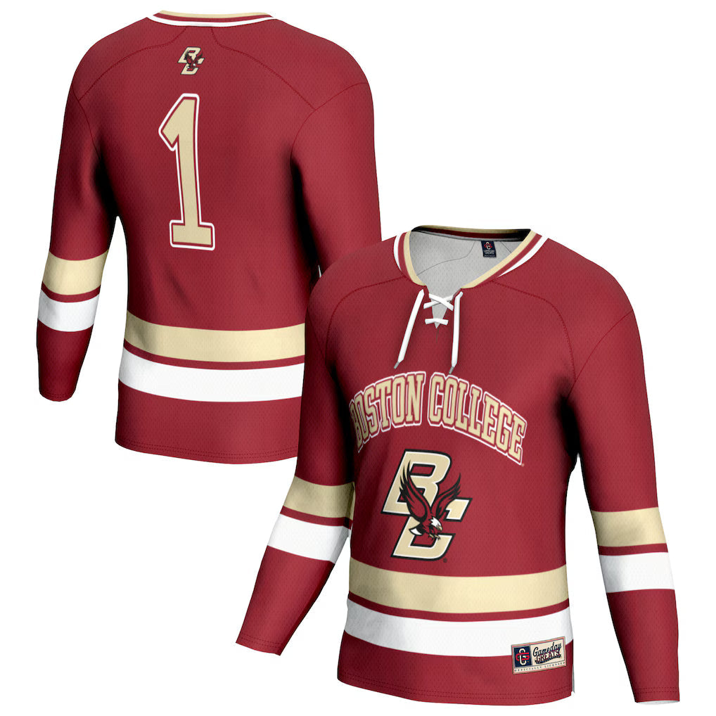 Boston College Eagles GameDay Greats Lightweight Hockey Team Fashion Jersey - Maroon